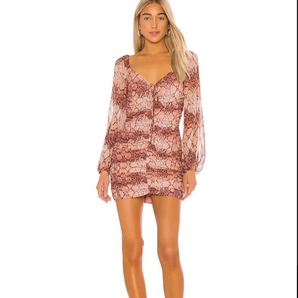Revolve Snakeskin Print Flattering Dress!
